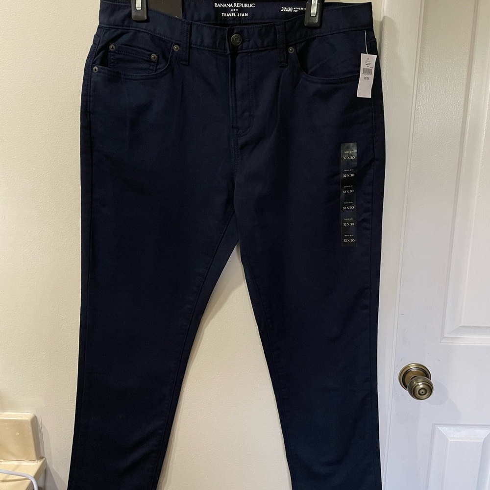 Banana republic mens navy blue travel Jean